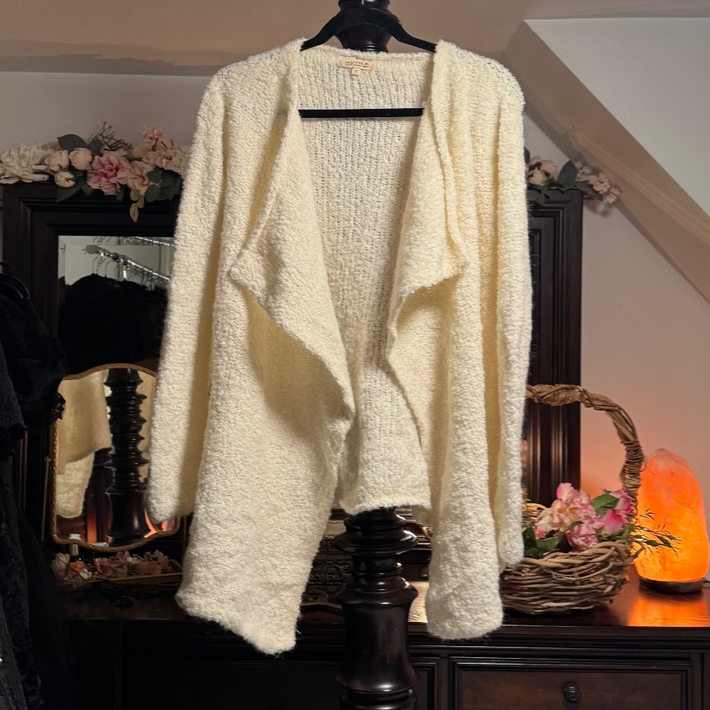 Novice Fair Trade Alpaca Sweater Wrap cream Small